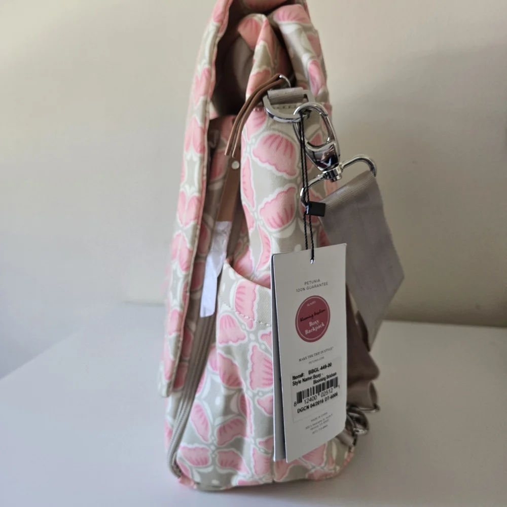 Petunia Pickle Bottom Pink and Gray Women Bag